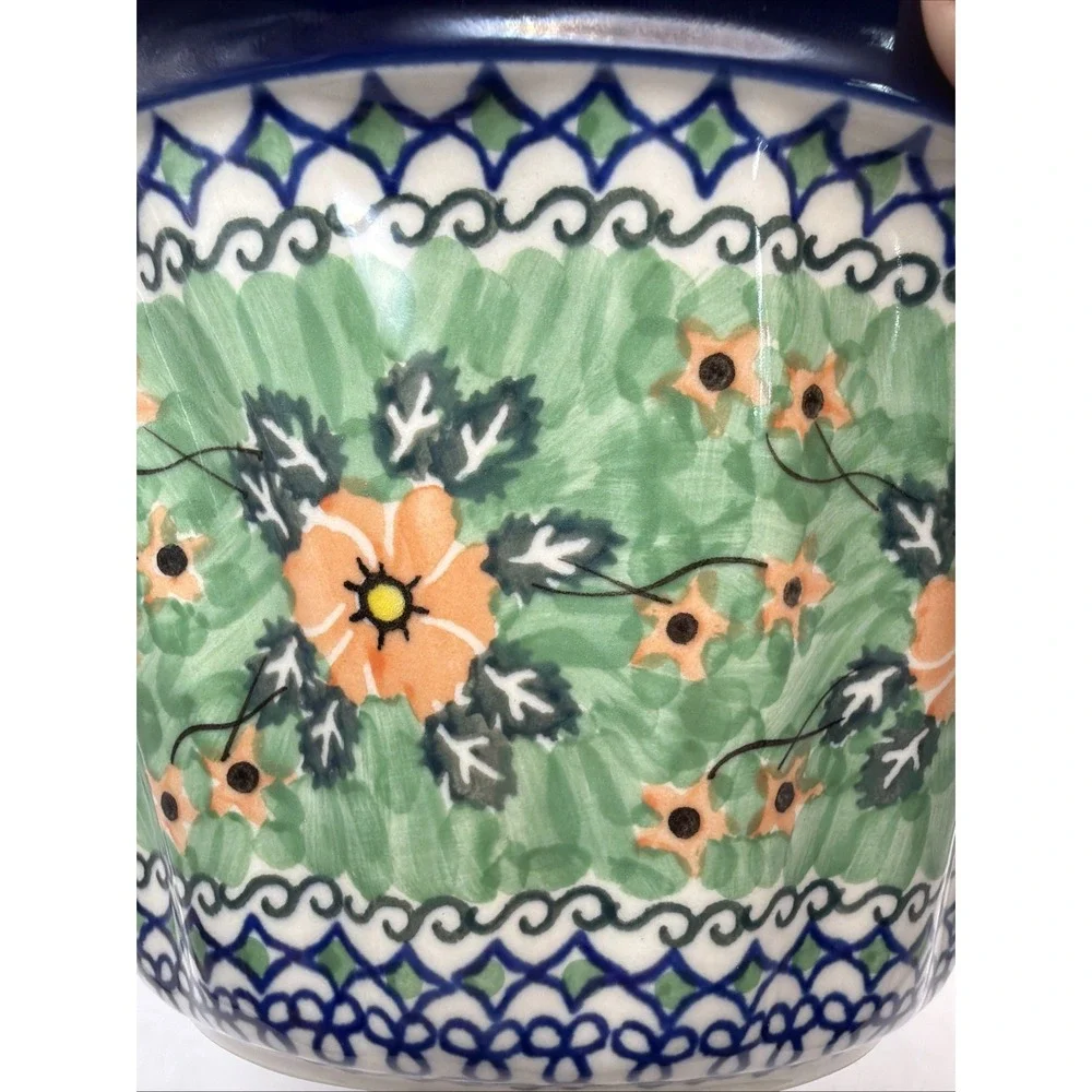 Polish Pottery Cake Bundt Mould Handmade in Boleslawiec Poland Artist Signed